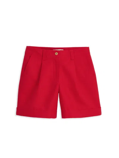 Alex Mill Soho Short In Cotton Linen In Crimson