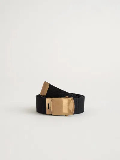 Alex Mill Solid Web Belt In Black