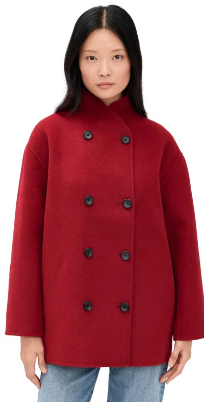 ALEX MILL SOPHIA COAT IN WOOL RED