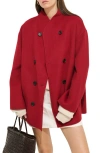 Alex Mill Sophia Wool Blend Coat In Red