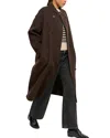 Alex Mill Sophia Wool Blend Long Coat In Brown