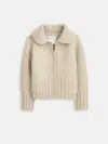 Alex Mill Spring St Zip Sweater In Highland Wool In Neutral