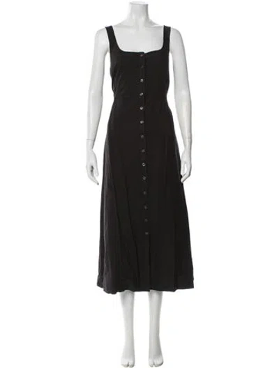 Pre-owned Alex Mill Square Neckline Long Dress In Gray