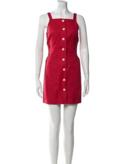 Pre-owned Alex Mill Square Neckline Mini Dress W/ Tags In Red