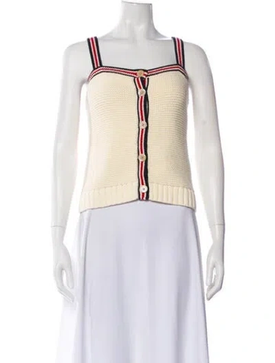 Pre-owned Alex Mill Square Neckline Sleeveless Top In Neutrals