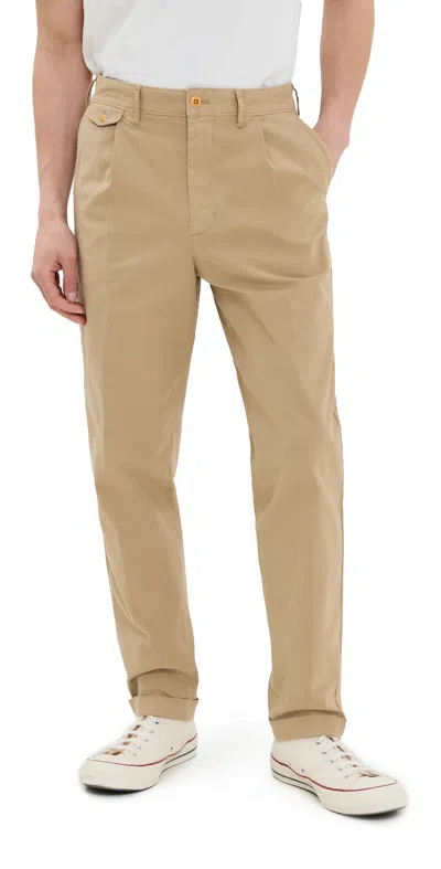 ALEX MILL STANDARD PLEATED CHINOS VINTAGE KHAKI