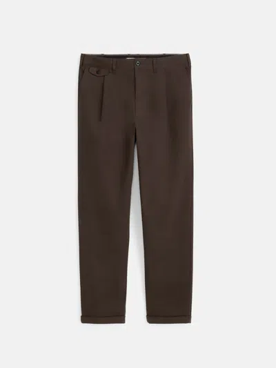 Alex Mill Standard Pleated Pant In Chino In Brown