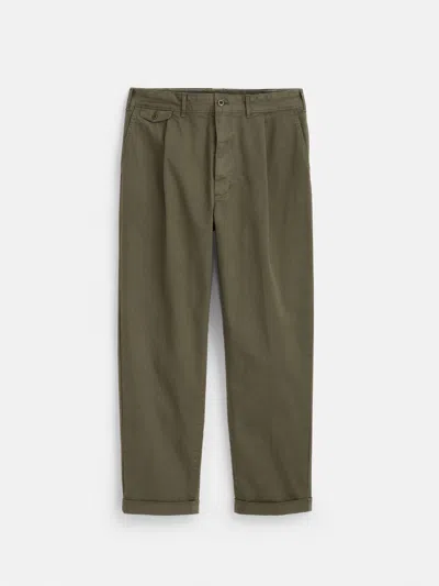 Alex Mill Standard Pleated Pant In Chino In Olive Grey