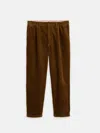 Alex Mill Standard Pleated Pant In Cord In Brown