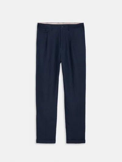 Alex Mill Standard Pleated Pant In Linen In Blue