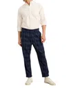 Alex Mill Standard Pleated Pant In Navy Madras In Multi