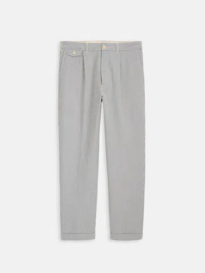 Alex Mill Standard Pleated Pant In Seersucker In Gray