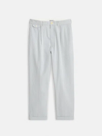 Alex Mill Standard Pleated Pant In Seersucker In Light Blue