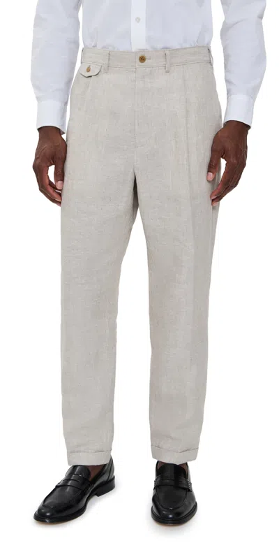 Alex Mill Standard Pleated Pants In Flax Linen Flax
