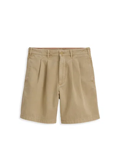 Alex Mill Standard Pleated Short In Chino In Faded Khaki