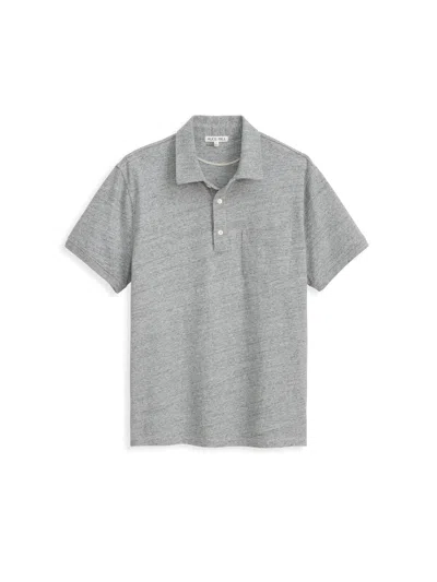 Alex Mill Standard Polo In Slub Cotton In Heather Grey