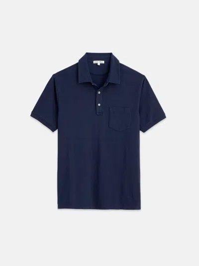 Alex Mill Standard Polo In Slub Cotton In Navy