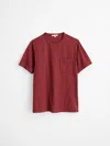 Alex Mill Standard Slub Cotton Pocket Tee In Bordeaux