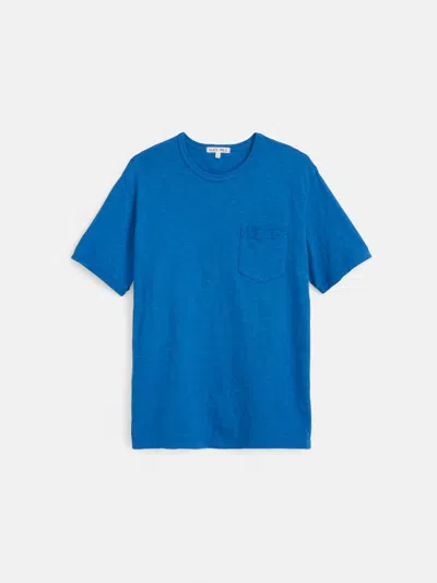 Alex Mill Standard Slub Pocket Tee In Washed Cobalt