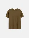 Alex Mill Standard T-shirt In Slub Cotton In Faded Deep Olive