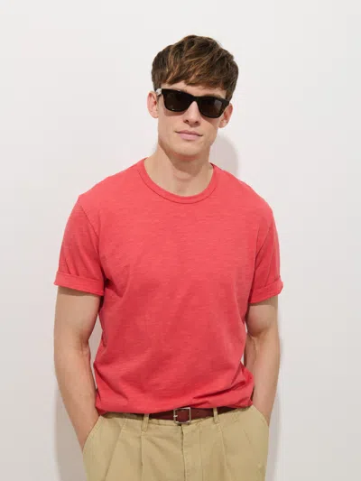 Alex Mill Standard T-shirt In Slub Cotton In Red