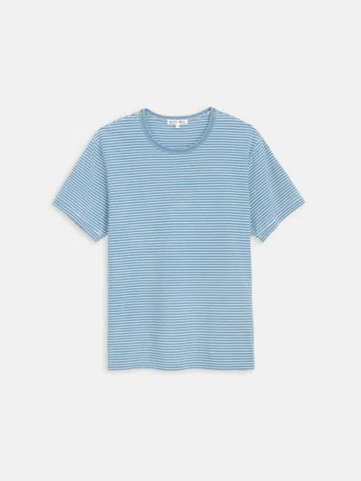Alex Mill Standard Tee In Light Indigo Stripe In Blue