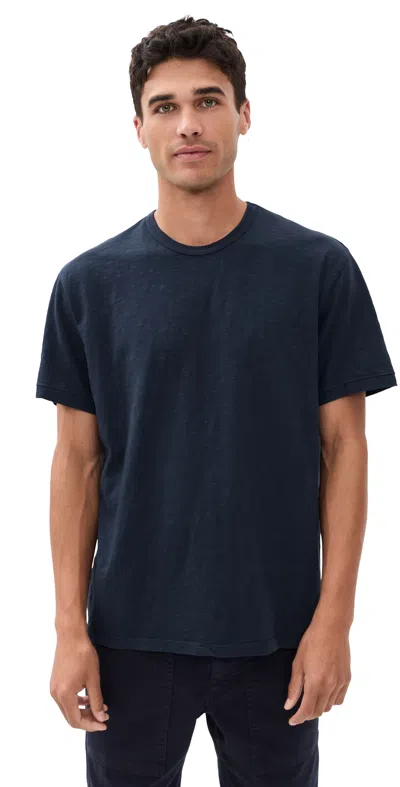 Alex Mill Standard T-shirt In Slub Cotton Navy In Blue
