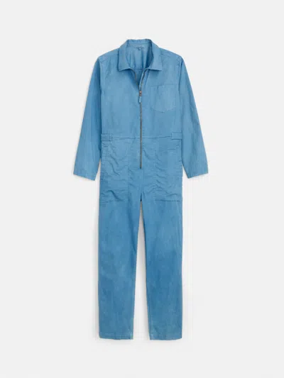 Alex Mill Standard Zip Jumpsuit In Botanical Dye In Blue