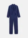 Alex Mill Standard Zip Jumpsuit In Herringbone In Midnight Blue