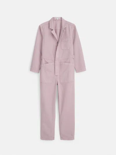 Alex Mill Standard Zip Jumpsuit In Herringbone In Thistle