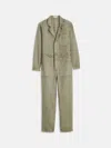 Alex Mill Standard Zip Jumpsuit In Herringbone In Vintage Olive