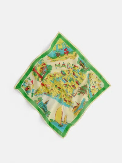 Alex Mill State Bandana In Cotton Voile In Green