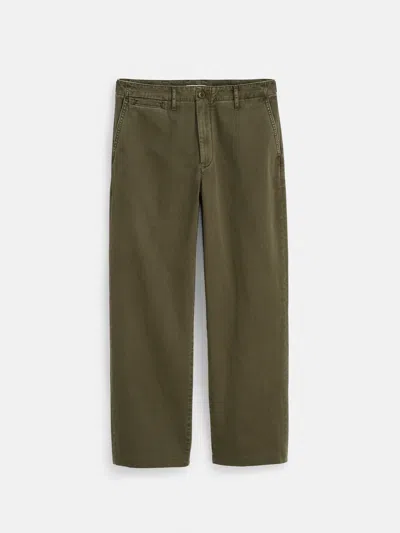 Alex Mill Straight Leg Pant In Vintage Wash Chino In Deep Moss