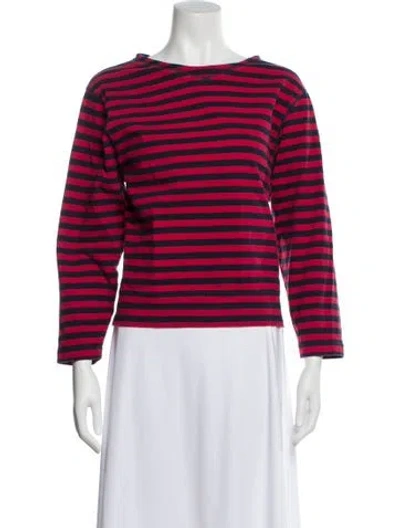 Pre-owned Alex Mill Striped Bateau Neckline Top In Multi