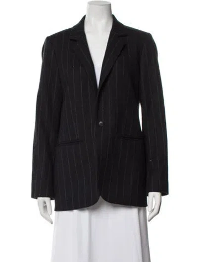 Pre-owned Alex Mill Striped Blazer In Black
