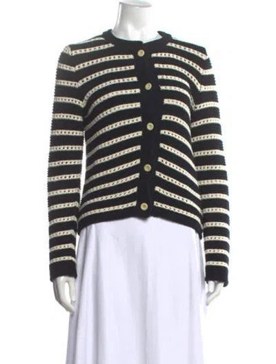 Pre-owned Alex Mill Striped Crew Neck Sweater In Black
