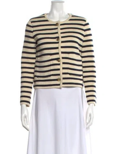 Pre-owned Alex Mill Striped Crew Neck Sweater In Blue