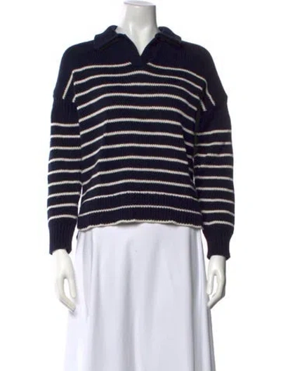 Pre-owned Alex Mill Striped Crew Neck Sweater In Blue