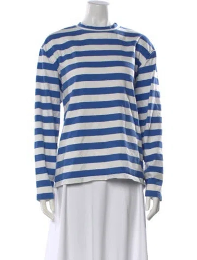 Pre-owned Alex Mill Striped Crew Neck Sweater In Blue
