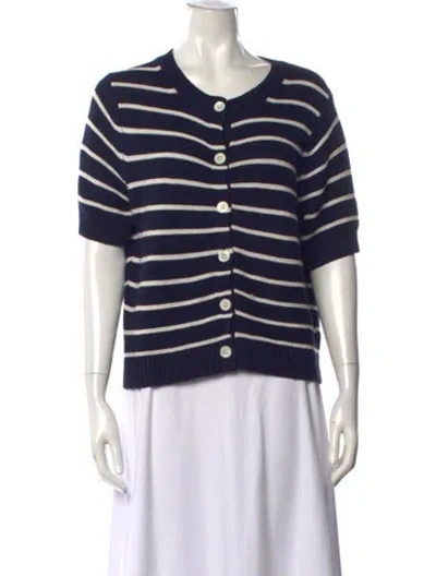 Pre-owned Alex Mill Striped Crew Neck Sweater In Blue