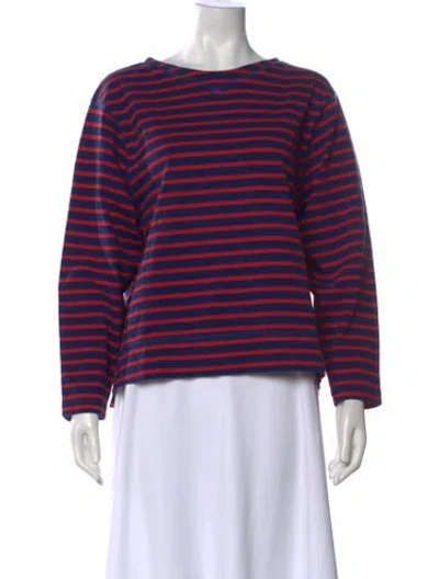 Pre-owned Alex Mill Striped Crew Neck Sweater In Blue