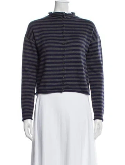 Pre-owned Alex Mill Striped Crew Neck Sweater In Blue