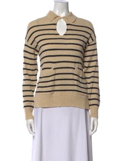 Pre-owned Alex Mill Striped Crew Neck Sweater In Neutral