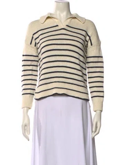 Pre-owned Alex Mill Striped Crew Neck Sweater In Neutral