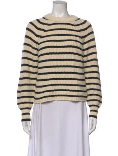 Pre-owned Alex Mill Striped Crew Neck Sweater In Neutral
