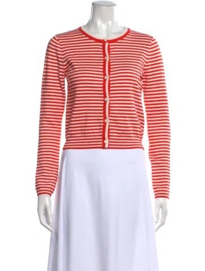 Pre-owned Alex Mill Striped Crew Neck Sweater In Red
