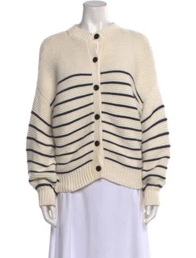 Pre-owned Alex Mill Striped Crew Neck Sweater In White