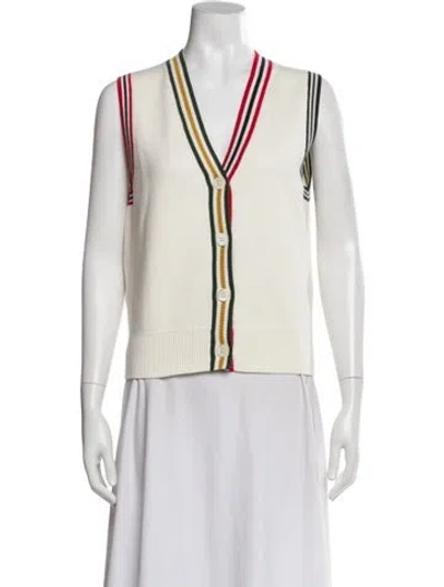 Pre-owned Alex Mill Striped Crew Neck Sweater In White