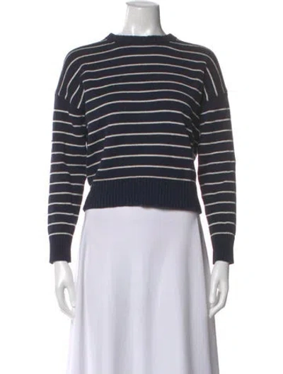 Pre-owned Alex Mill Striped Crew Neck Top In Blue