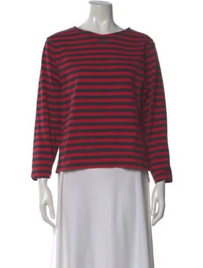Pre-owned Alex Mill Striped Crew Neck Top In Red